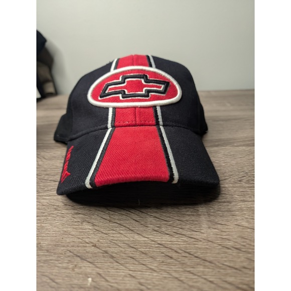 Chevrolet Hat Cap Black Red Adjustable Steve & Barrys Bowtie Logo Racing - Picture 4 of 7